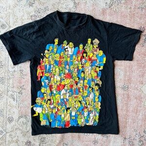 The Simpsons Y2K black cotton graphic t-shirt